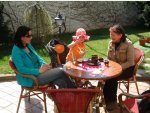 Sitting in Summer Garden