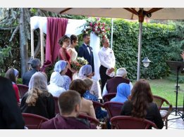 Wedding ceremony on our summer terrace
