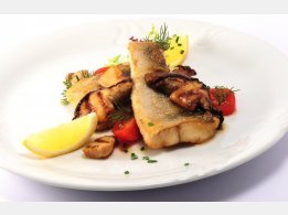 Baked Pikeperch with Mushrooms (Bolete)
