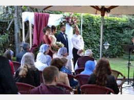Wedding ceremony on our summer terrace